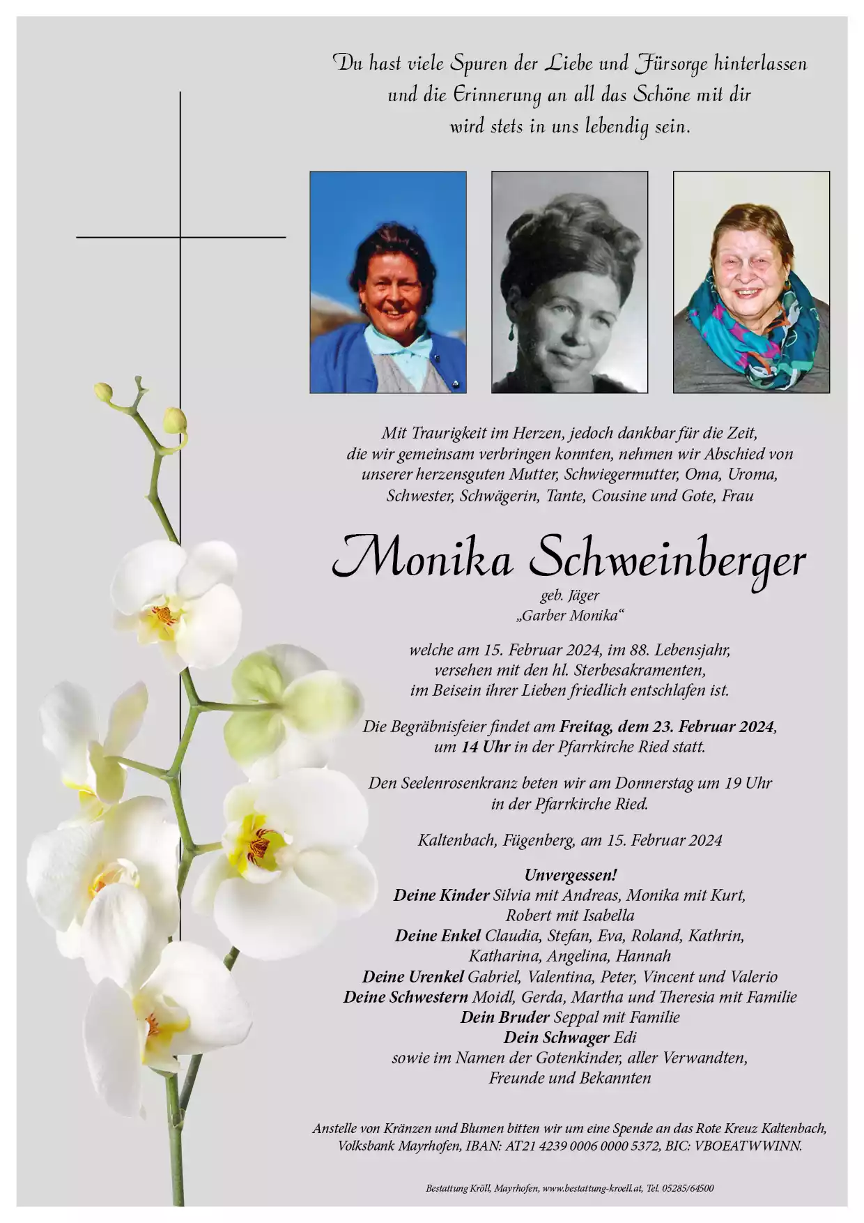 Parte von Monika Schweinberger